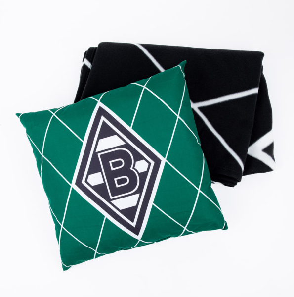 Borussia Mönchengladbach - Fan-Bundle Kissen und Fleecedecke